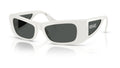 Lunettes de soleil Versace VE4481 314/87 – Blanc – vue de trois quarts.