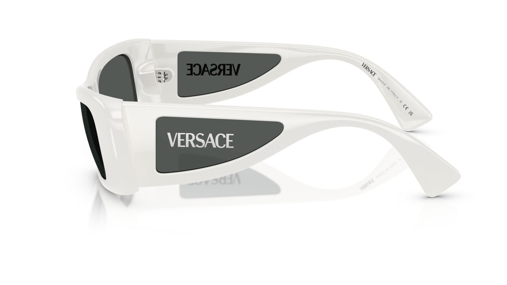 Lunettes de soleil Versace VE4481 314/87 – Blanc – vue de profil.