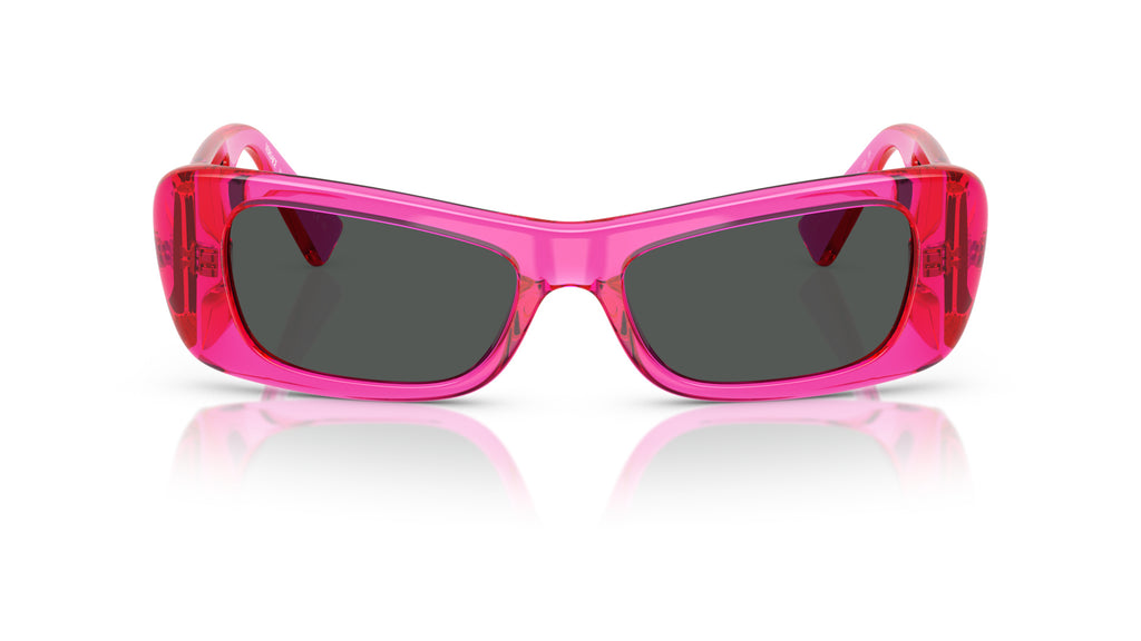 Lunettes de soleil Versace VE4481 543487 – Fuchsia fluo transparent – vue de face.