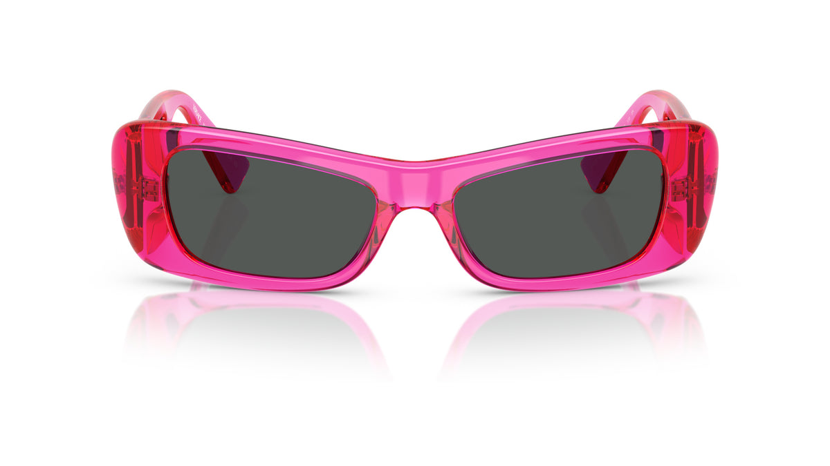 Lunettes de soleil Versace VE4481 543487 – Fuchsia fluo transparent – vue de face.