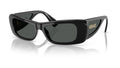 Lunettes de soleil Versace VE4481 GB1/87 – Noir – vue de trois quarts.