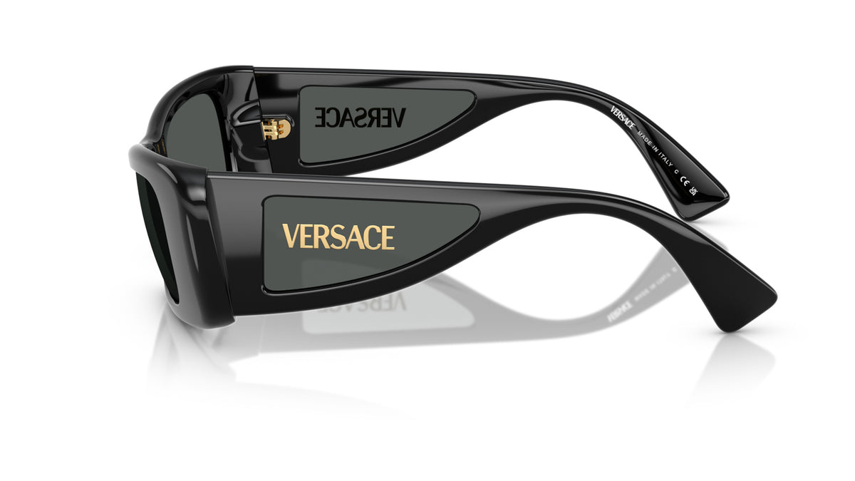 Lunettes de soleil Versace VE4481 GB1/87 – Noir – vue de profil.