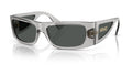 Lunettes de soleil Versace VE4482 530587 – Gris transparent – vue de trois quarts.