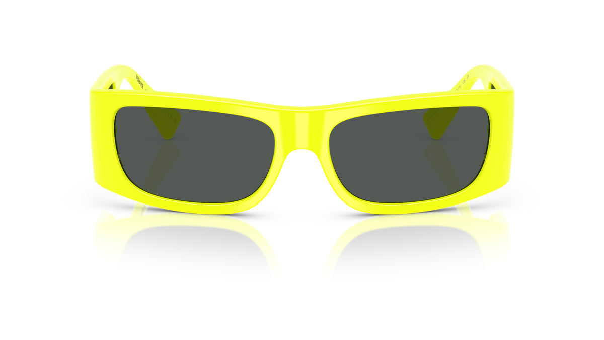 Lunettes de soleil Versace VE4482 544987 – Jaune fluo – vue de face.