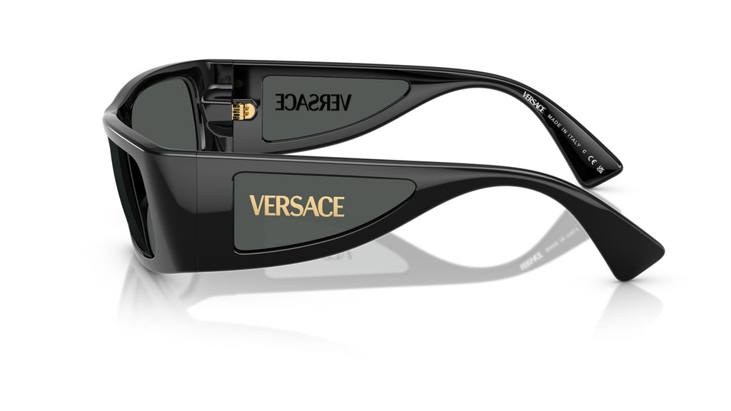 Lunettes de soleil Versace VE4482 GB1/87 – Noir – vue de profil.