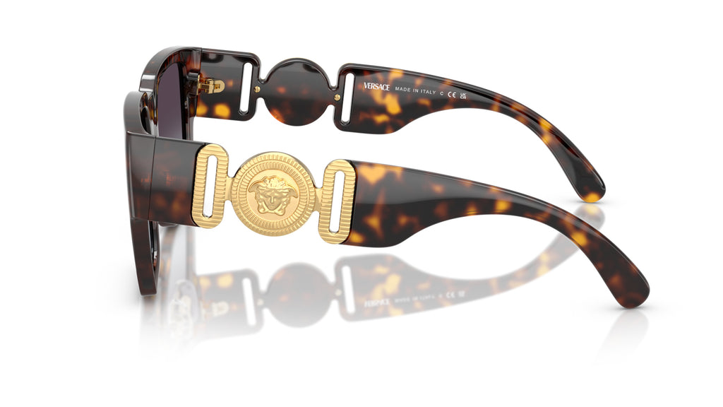 Lunettes de soleil Versace VE4483D 108/8G – Havane – vue de profil.