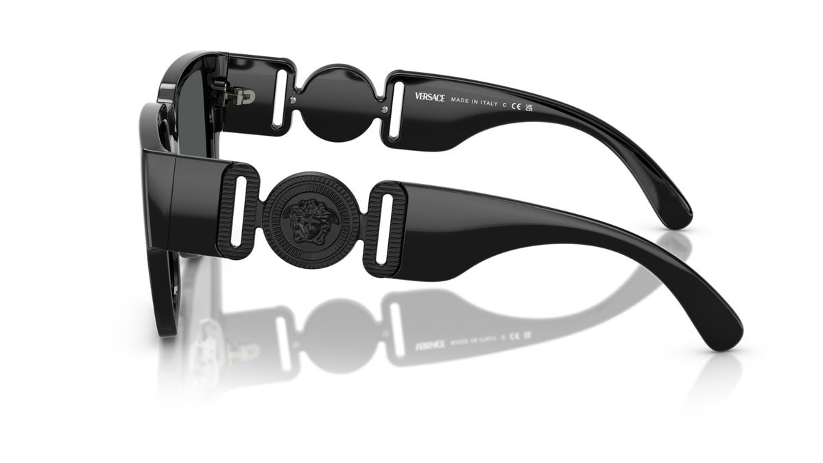 Lunettes de soleil Versace VE4483D 536087 – Noir – vue de profil.