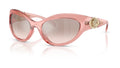 Lunettes de soleil Versace VE4485 53228Z – Rose transparent – vue de trois quarts.