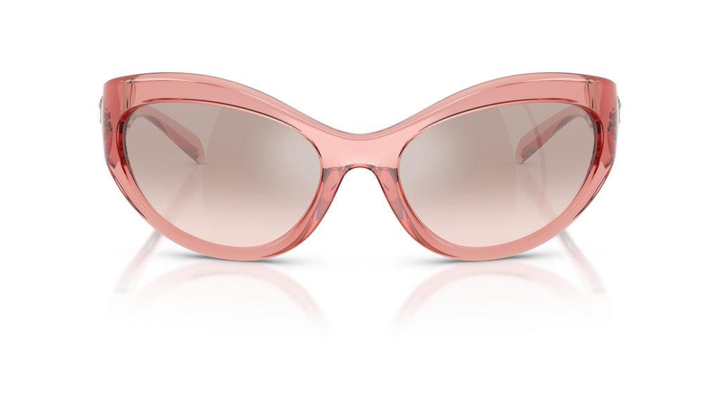 Lunettes de soleil Versace VE4485 53228Z – Rose transparent – vue de face.