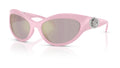 Lunettes de soleil Versace VE4485 5521/Z – Rose – vue de trois quarts.