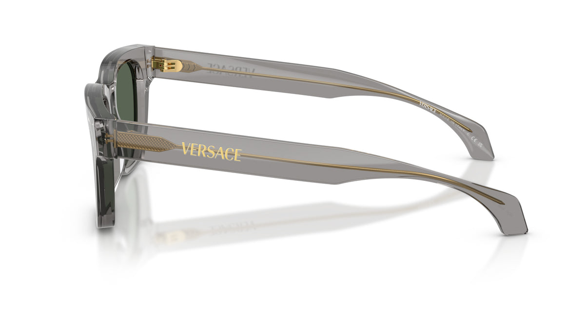 Lunettes de soleil Versace VE4486 551071 – Transparent Gris – vue de profil.