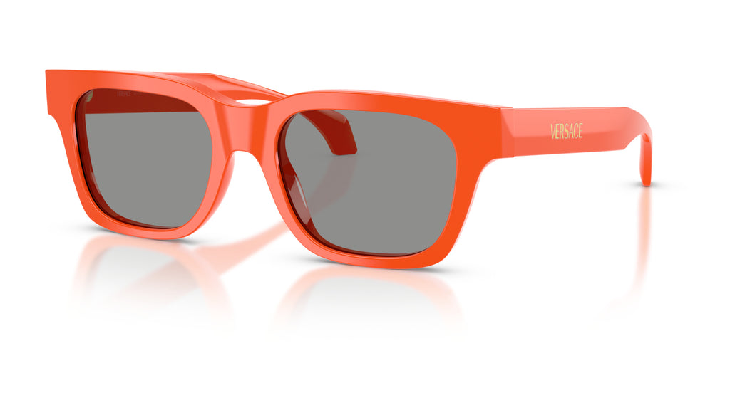 Lunettes de soleil Versace VE4486 5511/1 – Orange – vue de trois quarts.