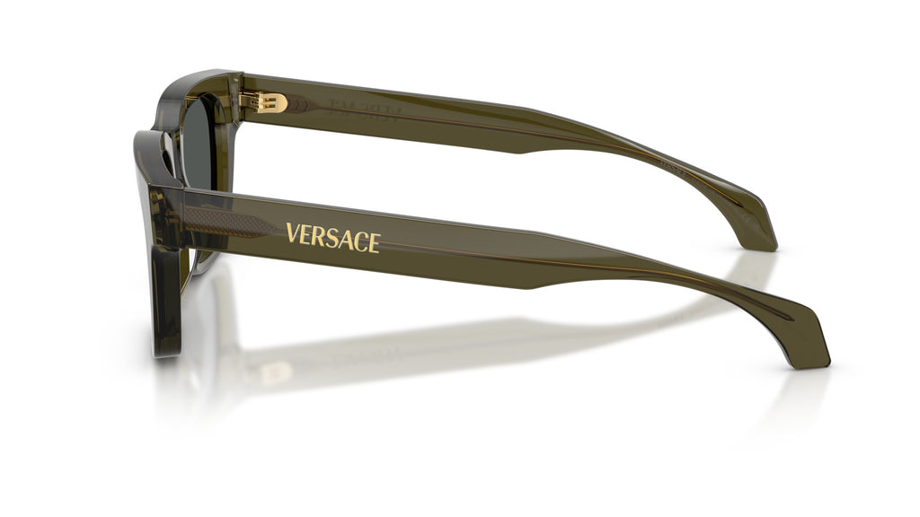 Lunettes de soleil Versace VE4486 554287 – Transparent Vert – vue de profil.