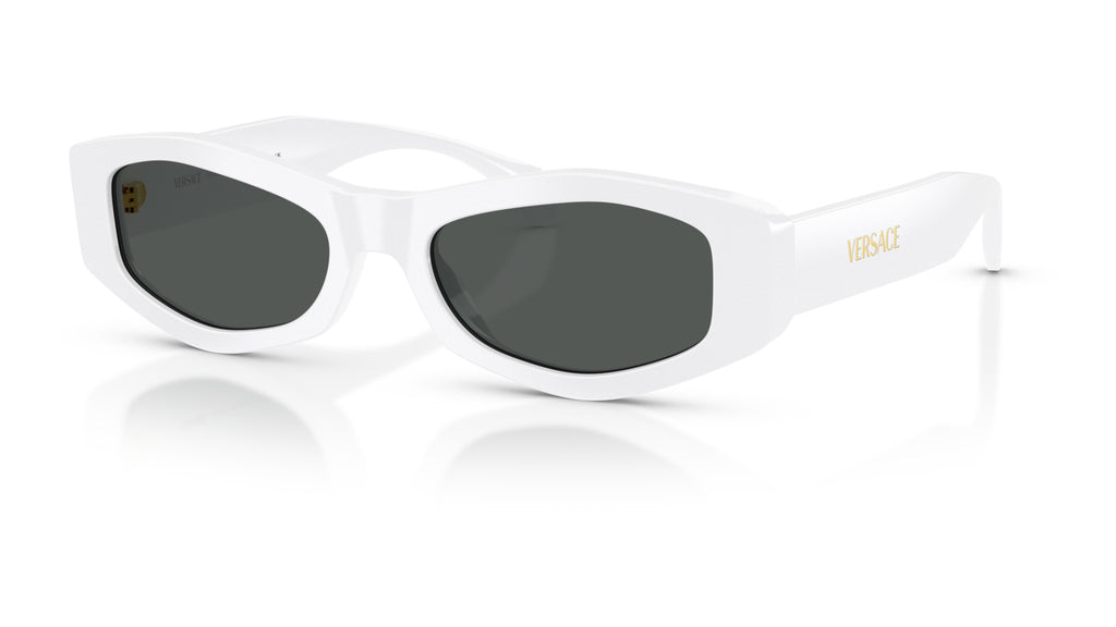 Lunettes de soleil Versace VE4487 314/87 – Blanc – vue de trois quarts.