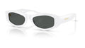 Lunettes de soleil Versace VE4487 314/87 – Blanc – vue de trois quarts.