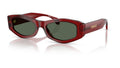 Lunettes de soleil Versace VE4487 551271 – Bordeaux transparent – vue de trois quarts.