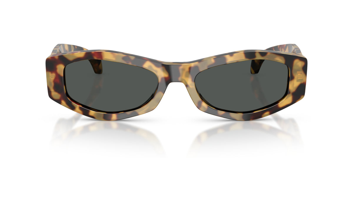 Lunettes de soleil Versace VE4487 777/87 – Brown/Yellow Havana – vue de face.