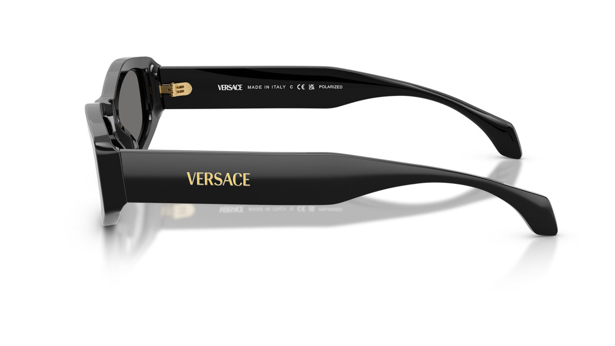 Lunettes de soleil Versace VE4487 GB1/81 – Noir – vue de profil.