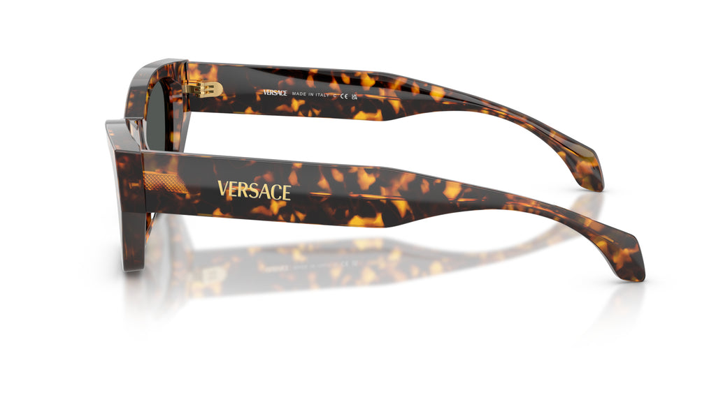 Lunettes de soleil Versace VE4488U 551487 – Écaille de tortue Havana – vue de profil.