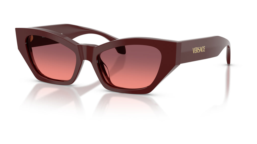 Lunettes de soleil Versace VE4488U 551520 – Rouge uni – vue de trois quarts.