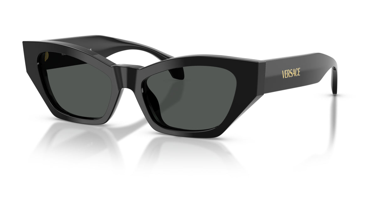 Lunettes de soleil Versace VE4488U GB1/87 – Noir – vue de trois quarts.