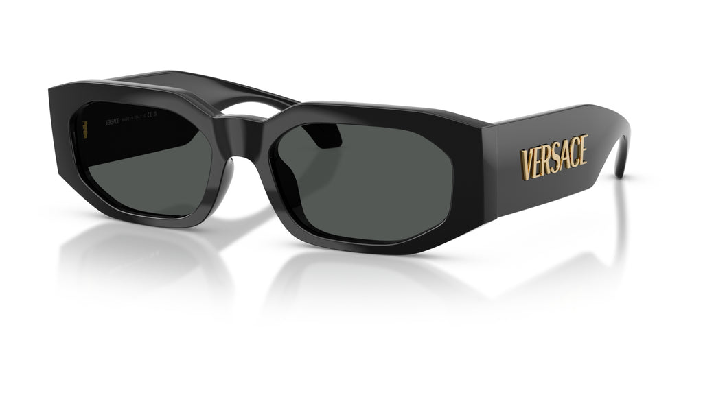 Lunettes de soleil Versace VE4489U GB1/87 – Noir – vue de trois quarts.