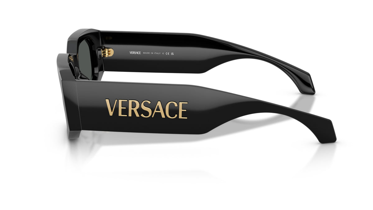 Lunettes de soleil Versace VE4489U GB1/87 – Noir – vue de profil.
