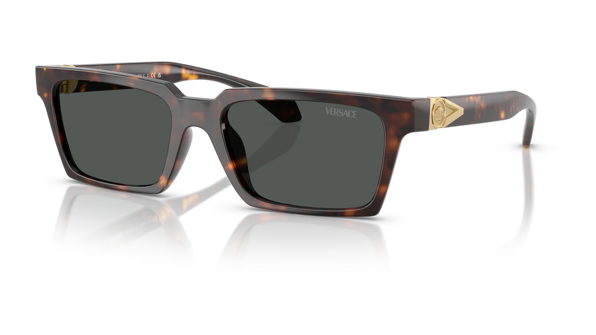 Lunettes de soleil Versace VE4490U 108/87 – Havane – vue de trois quarts.