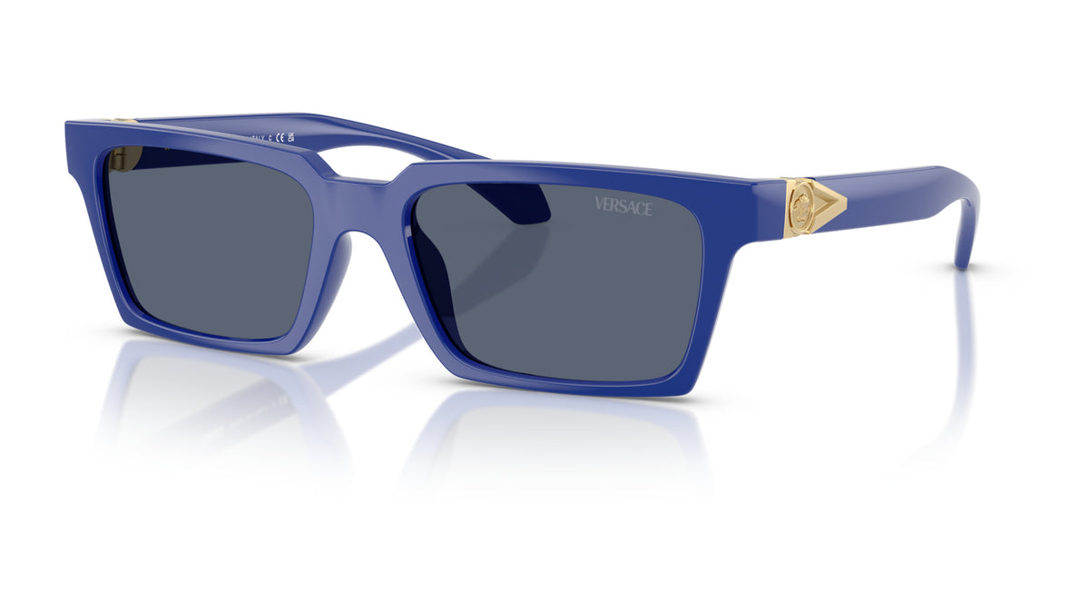 Lunettes de soleil Versace VE4490U 545087 – Bleu vif – vue de trois quarts.