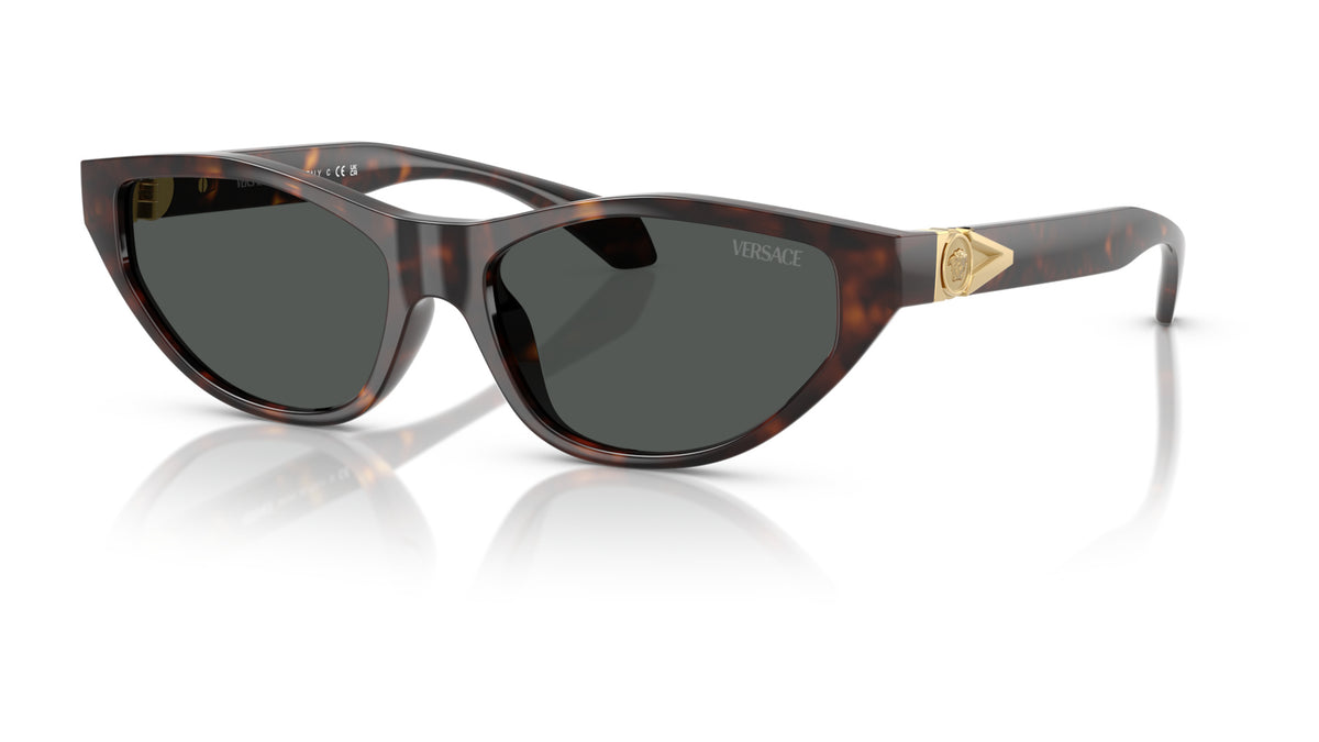 Lunettes de soleil Versace VE4491U 108/87 – Havane – vue de trois quarts.