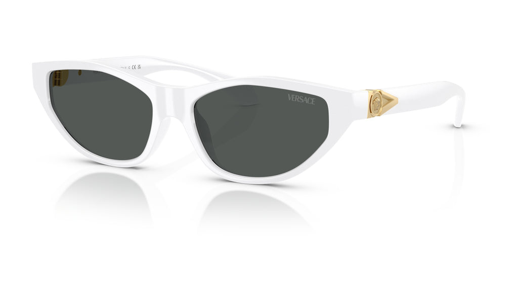 Lunettes de soleil Versace VE4491U 314/87 – Blanc – vue de trois quarts.