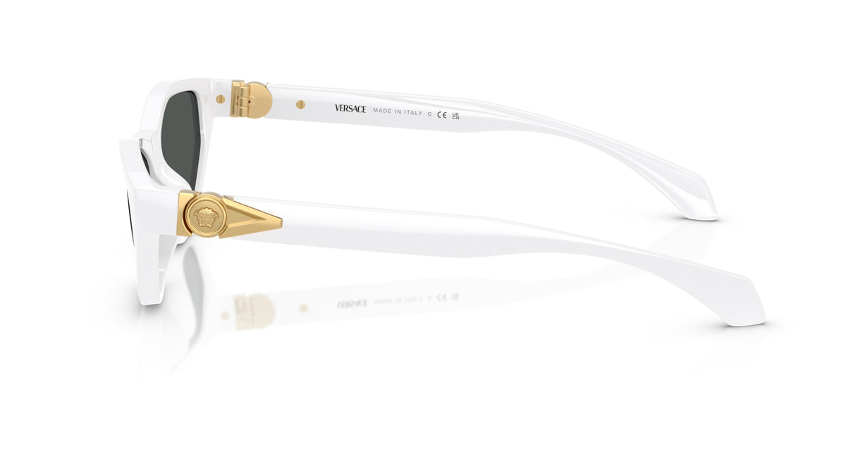 Lunettes de soleil Versace VE4491U 314/87 – Blanc – vue de profil.