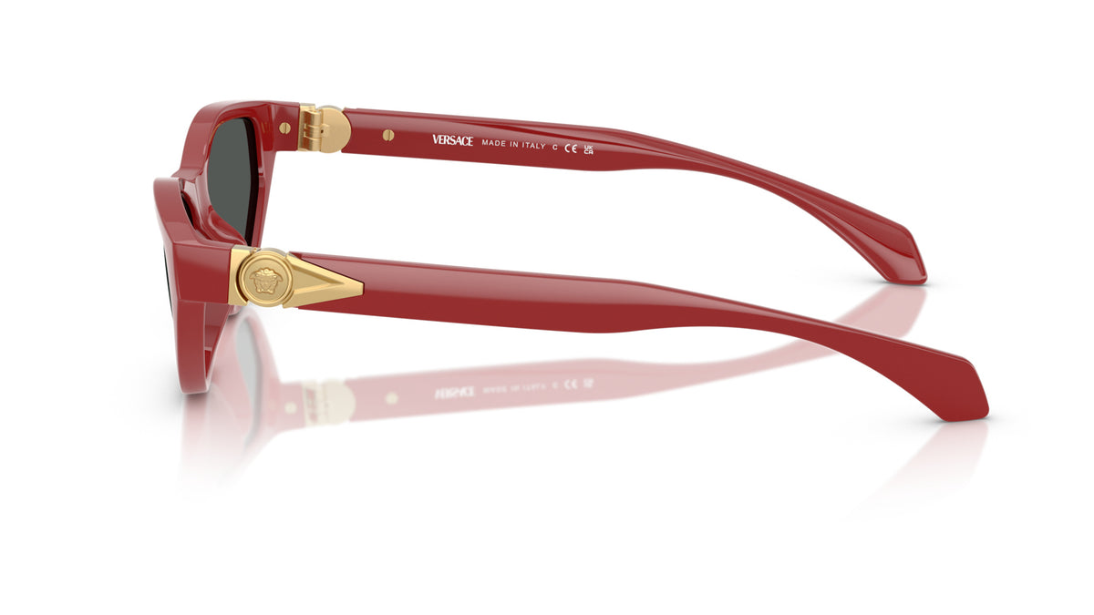 Lunettes de soleil Versace VE4491U 538887 – Rouge – vue de profil.