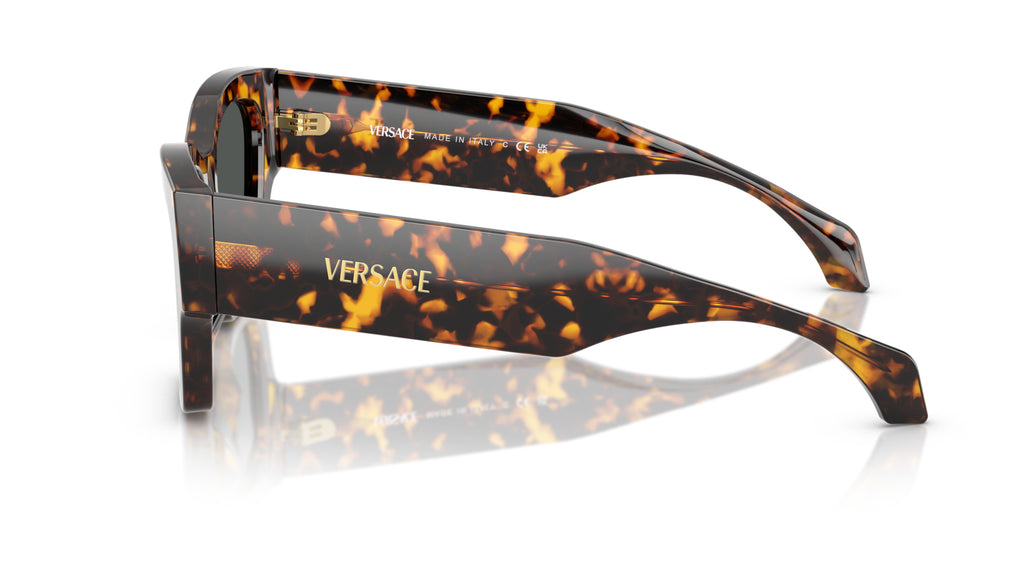 Lunettes de soleil Versace VE4492U 551487 – Écaille de tortue Havana – vue de profil.