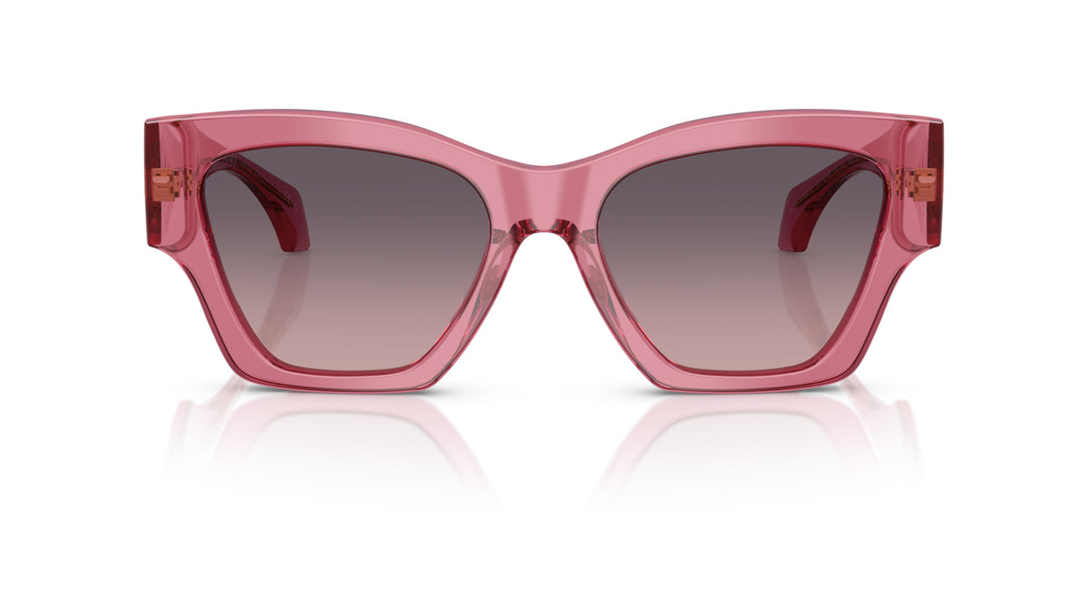 Lunettes de soleil Versace VE4492U 551646 – Rose transparent – vue de face.