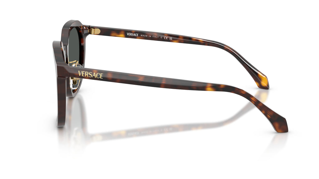 Lunettes de soleil Versace VE4493D 108/87 – Havana foncé – vue de profil.