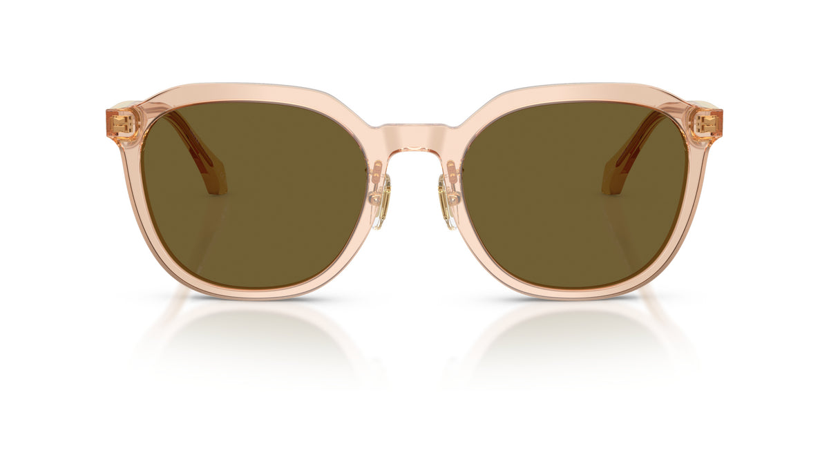 Lunettes de soleil Versace VE4493D 551883 – Transparent Marron clair – vue de face.