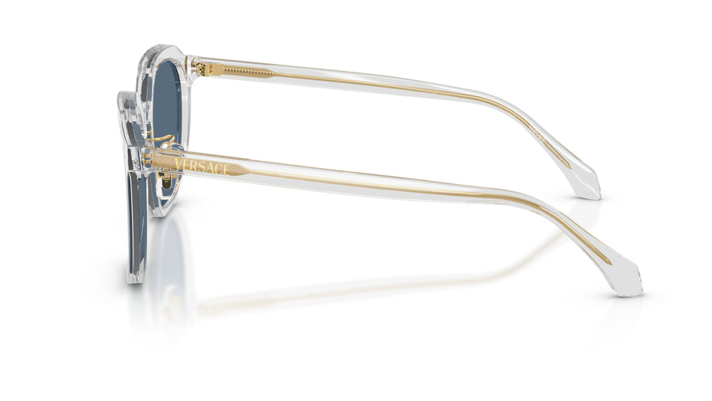 Lunettes de soleil Versace VE4493D 551971 – Transparent Gris – vue de profil.