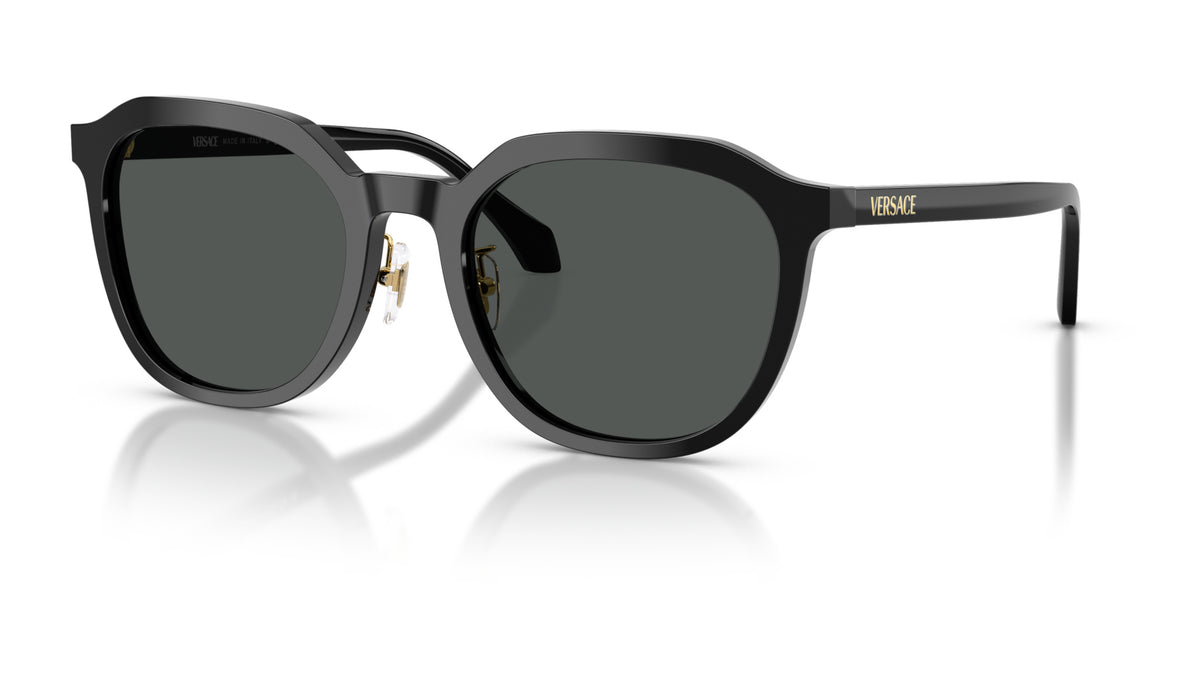 Lunettes de soleil Versace VE4493D GB1/87 – Noir – vue de trois quarts.