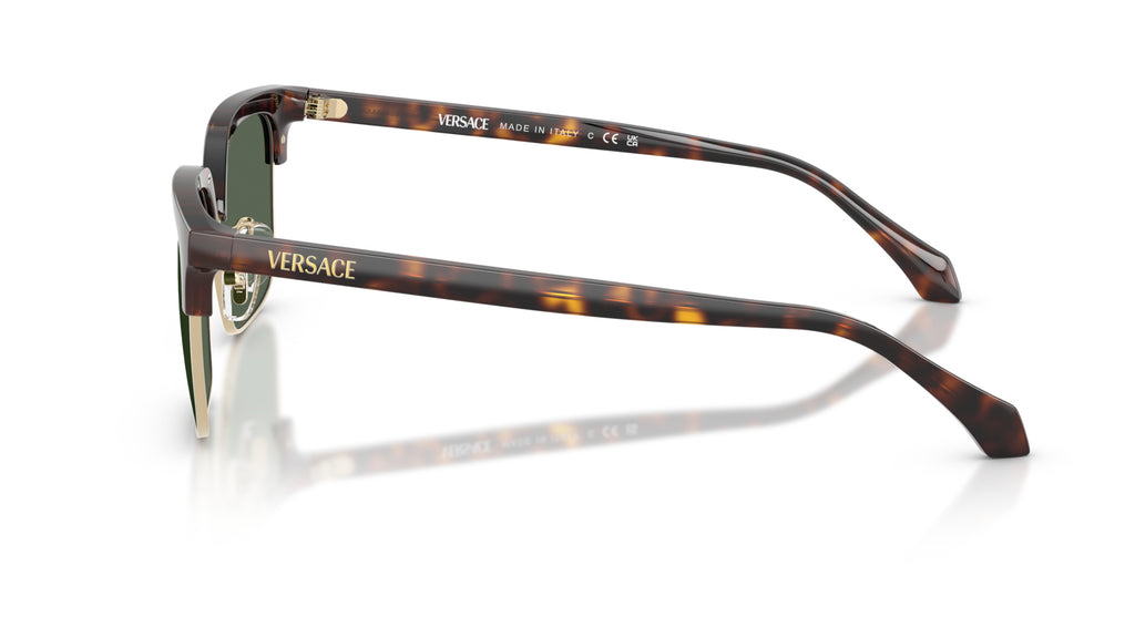 Lunettes de soleil Versace VE4494D 108/71 – Havana foncé – vue de profil.