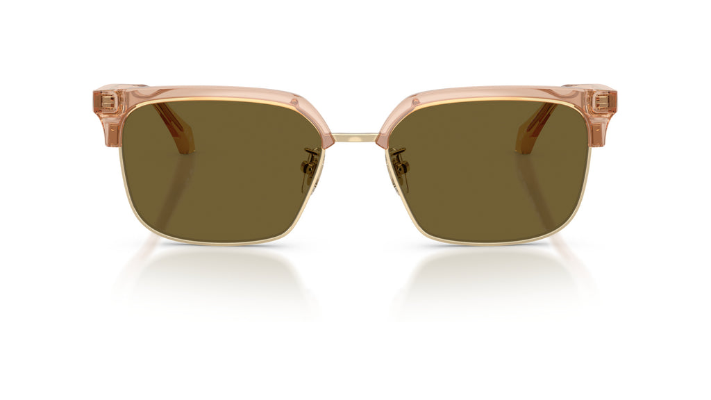 Lunettes de soleil Versace VE4494D 551883 – Transparent Marron – vue de face.