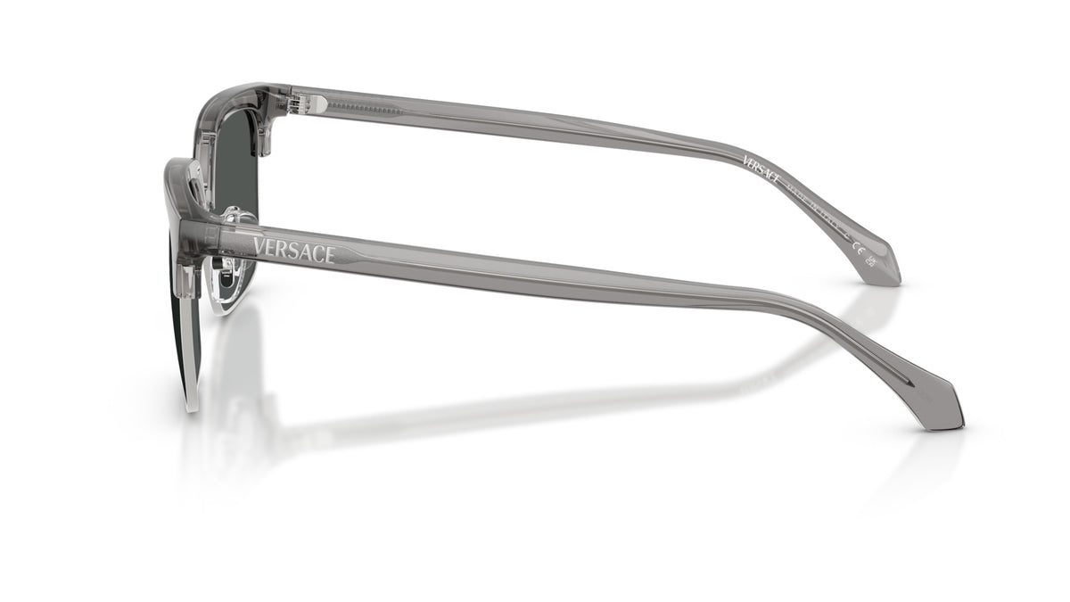 Lunettes de soleil Versace VE4494D 593/87 – Transparent Gris – vue de profil.
