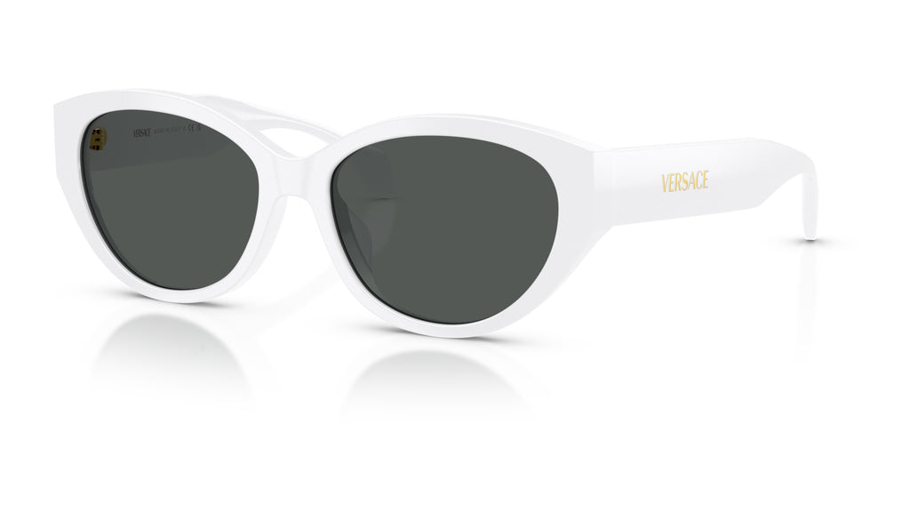 Lunettes de soleil Versace VE4495D 314/87 – Blanc – vue de trois quarts.