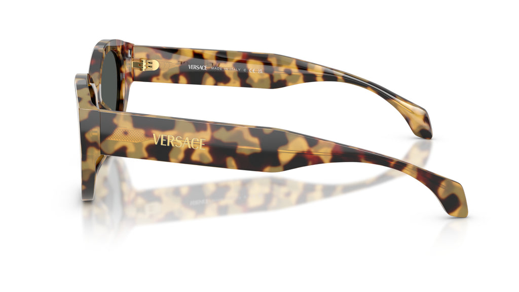 Lunettes de soleil Versace VE4495D 777/87 – Brown/Yellow Havana – vue de profil.