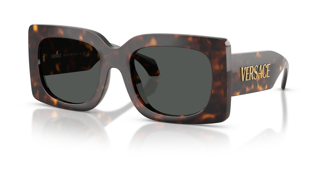 Lunettes de soleil Versace VE4496U 108/87 – Havane – vue de trois quarts.