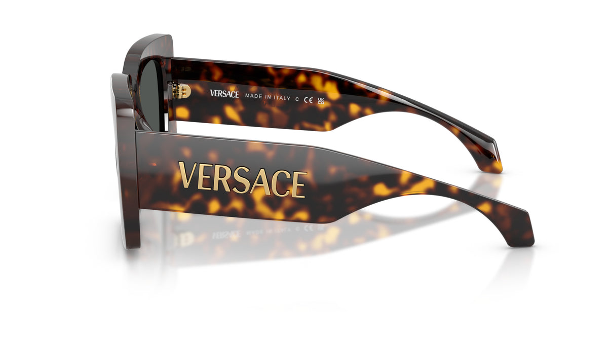 Lunettes de soleil Versace VE4496U 108/87 – Havane – vue de profil.