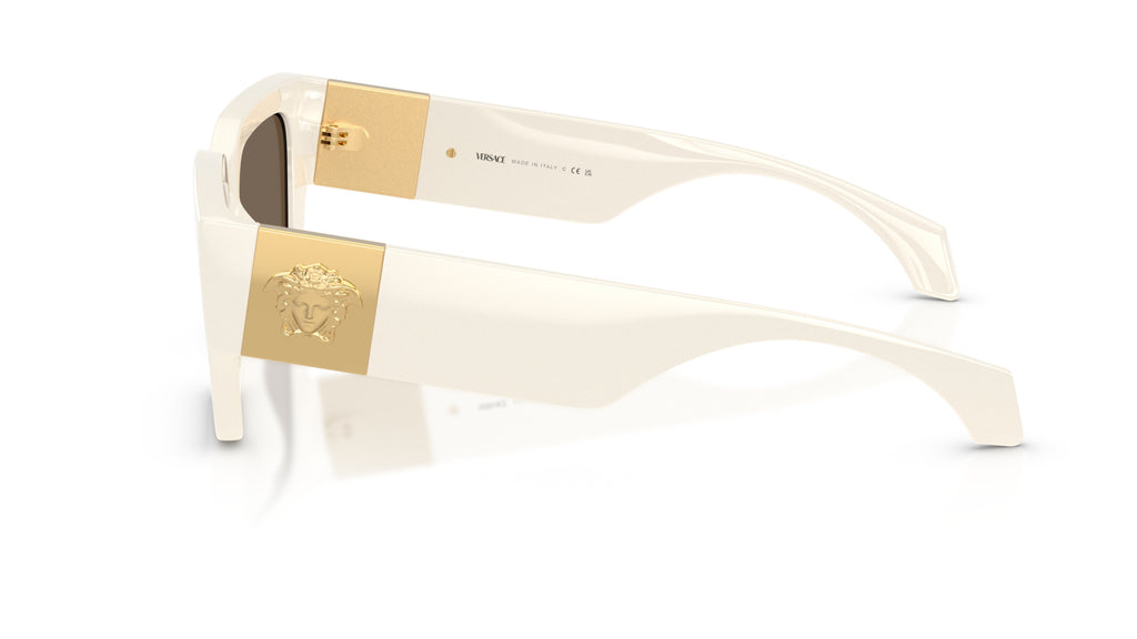 Lunettes de soleil Versace VE4497U 314/73 – Blanc – vue de profil.