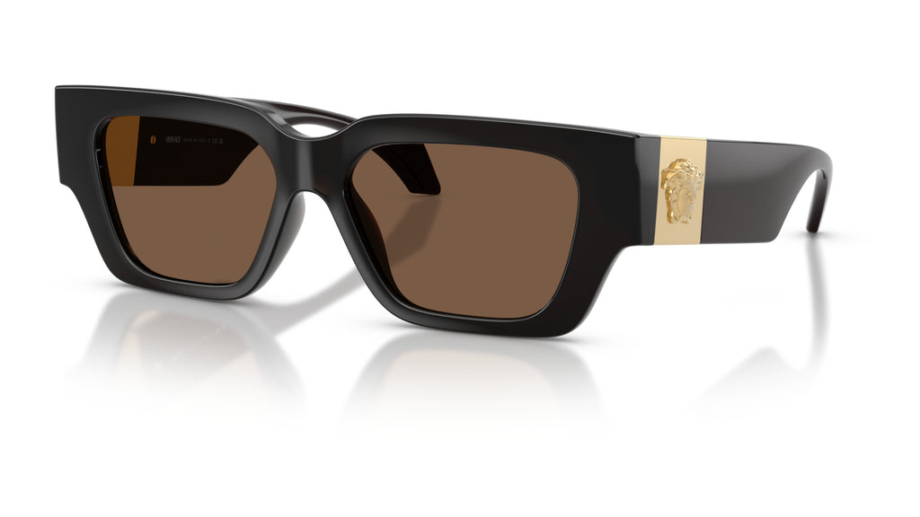 Lunettes de soleil Versace VE4497U 554373 – Transparent Marron – vue de trois quarts.
