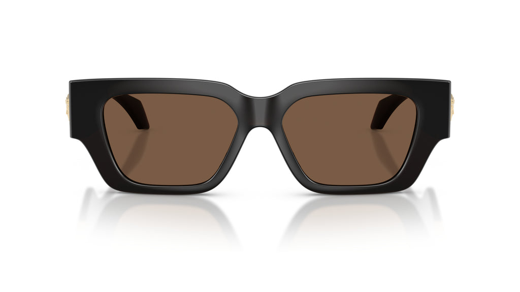 Lunettes de soleil Versace VE4497U 554373 – Transparent Marron – vue de face.