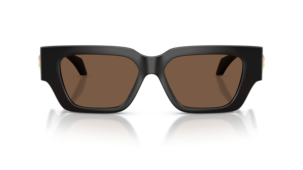 Lunettes de soleil Versace VE4497U 554373 – Transparent Marron – vue de face.